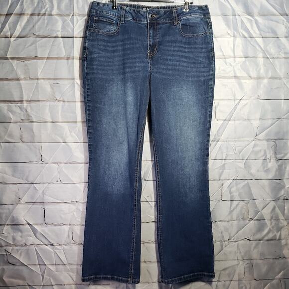 Maurices Denim - Maurice's Women's Mid-Rise Dark Wash Wide Leg M-Jeans size 16R